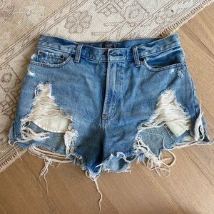 Abercrombie high waisted denim shorts